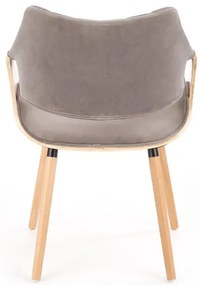 Krzesło K396 VELVET szare HALMAR