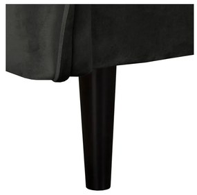 Ciemnoszara aksamitna sofa 138 cm Juli – Ropez