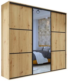 Szafa 3 drzwiowa z lustrem dąb artisan Z8-A04