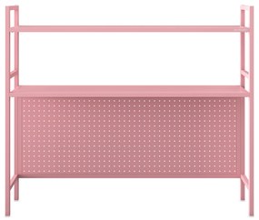 Metalowa nadstawka na biurko WENDY, 1150 x 980 x 220 mm, różowa