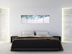 Obraz - Turkusowa abstrakcja (170x50 cm)