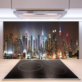 Panel Szklany Światła Nocnego Nowego Jorku