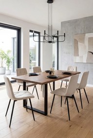 Zestaw 2 kremowych krzeseł pikowanych Z5-G14