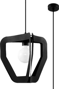 Czarna industrialna lampa wisząca M2-G35