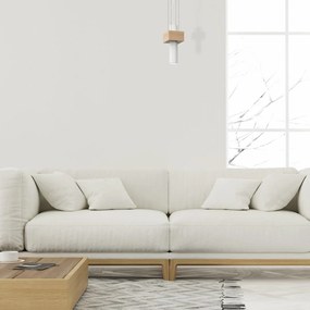 Lampa Sufitowa Wisząca biała WEST WHITE 1xGU10