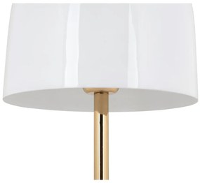 Biała lampa stołowa z metalowym kloszem (wysokość 50 cm) Manta – Leitmotiv