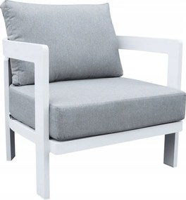 Zestaw mebli ogrodowych biały, trwały, nowoczesny