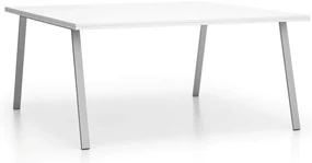 PLAN Biurko DOUBLE LAYERS, bez przegród, biały