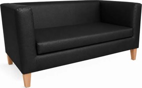 Sofa Monaco : Kolor nogi - Drewno, Kolor tkaniny - EKO-SKÓRA - 1D, Typ tkaniny - Eko-skóra , Wysokość nogi - 15 cm