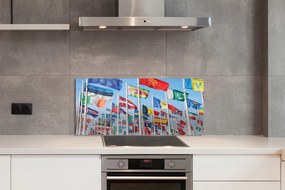 Szklany Panel Dużo flag