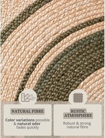 Okrągły dywan z juty dwustronny/tkany ręcznie w naturalnym kolorze ø 150 cm Basil – Hanse Home