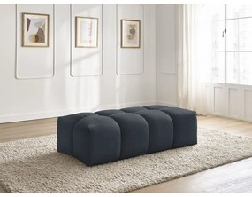 Ciemnoniebieski podnóżek z materiału bouclé Everest – Bobochic Paris
