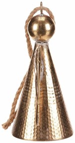 Zawieszka metalowa ozdoba świąteczna Anioł dzwonek24 cm, złota