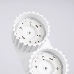Plafon dwupunktowy AURA 2 biały GX53 ryflowany SOLLUX  LIGHTING
