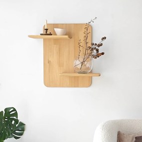 Wielopoziomowa półka z litego drewna dębowego 66 cm Matilda – Kalune Design