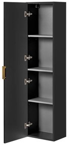 Szafka łazienkowa wisząca słupek czarny mat 35 x 25 x 140 cm ASTROS Black