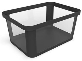 Czarny plastikowy pojemnik 55,5x39x26,5 cm Albris – Rotho