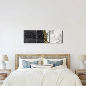 Obraz - Marmur (z zegarem) (90x30 cm)