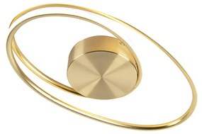 Designerska lampa sufitowa złota z wbudowanym LED-em o 3 stopniach ściemniania - Rowan