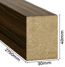 Lamele ścienne 12 szt. orzech K9-P33