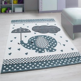Dywan dziecięcy Słonik niebieski  120 cm x 170 cm