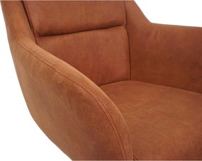 Krzesło do jadalni MCW-K33 (zestaw 2 sztuk),  zamszowy wygląd brązowy