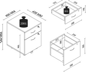 Kontener rolkowy Hanging Register Baula M