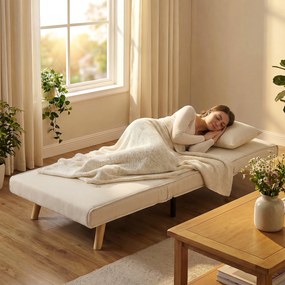 HOMCOM Fotel 2 w 1, fotel relaksacyjny, łóżko dla gości, 72 cm x 78 cm x 79 cm, Szary | Aosom PL