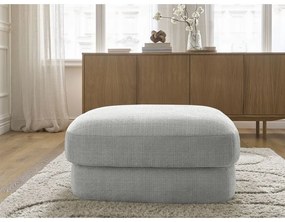 Jasnoszary podnóżek z tkaniny szenilowej Leonore – Bobochic Paris