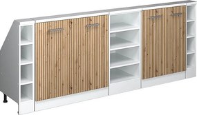 Szafka kuchenna na dach skośny dąb rzemieślniczy 210x46x81.6 r-line