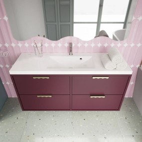 Umywalka wpuszczana w blat z konglomeratu WAVE 120 cm