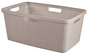 Szarobrązowy plastikowy kosz na pranie 46 l Jute – Curver