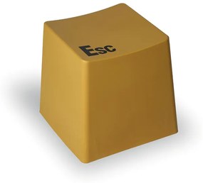 Taboret plastikowy BUTTON, żółty