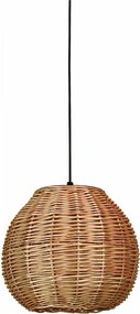 Lampa sufitowa NATURAL w stylu nowoczesnym - wys. 130 cm x ø30 cm - E27 15W - stal i ciemna wiklina - IP20
