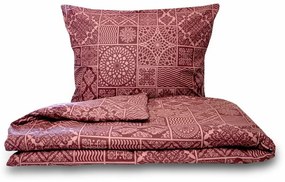Kvalitex Bawełniana pościel Tokyo bordowy, 240 x 200 cm, 2 szt. 70 x 90 cm
