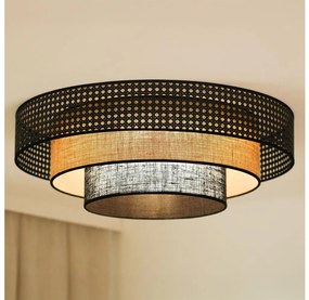 Brilagi - LED Plafon DAKOTA LUNETA LED/12W/230V śr. 60 cm czarny/beżowy