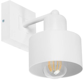 Biały kinkiet LED WD-WE10x10WE jednopunktowy z litego drewna