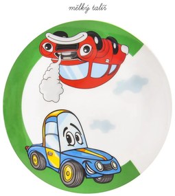 3-częściowy zestaw dziecięcych porcelanowych naczyń Orion Cars