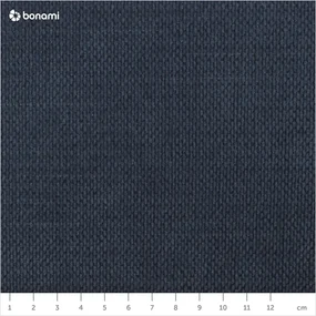 Ciemnoniebieskie tapicerowane łóżko dwuosobowe ze schowkiem i stelażem 200x200 cm Kelp – Micadoni Home