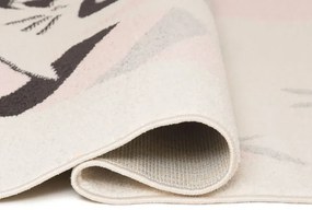 Biały dywan dziecięcy z szopem T3-S04