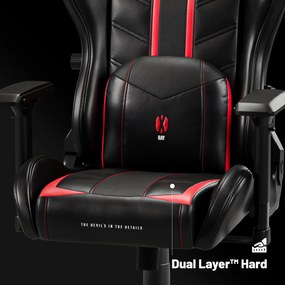 Krzesło dla graczy Diablo X-Ray Normal Size czarno-czerwony