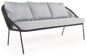 Czarna 3-osobowa sofa ogrodowa Bonami Selection North