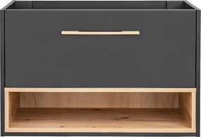 Szafka łazienkowa wisząca  antracytowa - 80 cm - YANGRA