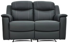 Kanapa skórzana 2-osobowa EVASION z funkcją relax - Szary