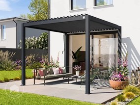 PRIMEYARD 3x3m Pergola Premium, lamelowa, antracyt - (400122)