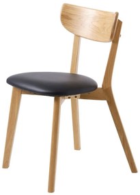 Czarno-naturalne krzesła zestaw 2 szt. Pero – Unique Furniture