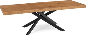 Duży stół rozkładany 160-240 cm dąb złoty + czarny C0-C97