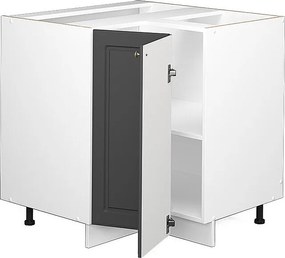 Szafka narożna antracytowo-złoty 80.5x60x82 fame-line