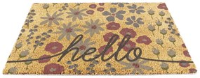 Wycieraczka z włókna kokosowego 40x60 cm Hello Scribbly Floral – Artsy Doormats