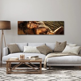 Obraz kobiety leżącej na plaży (170x50 cm)